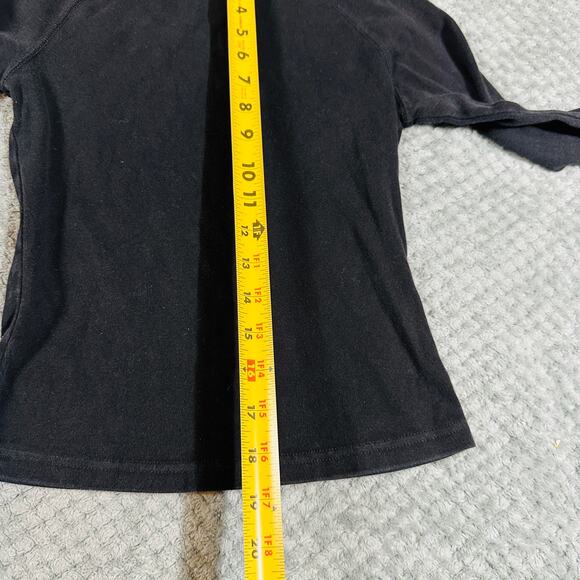 vintage y2k classic basic express cotton long sleeve semi-crop tshirt fitted xs - Picture 6 of 6